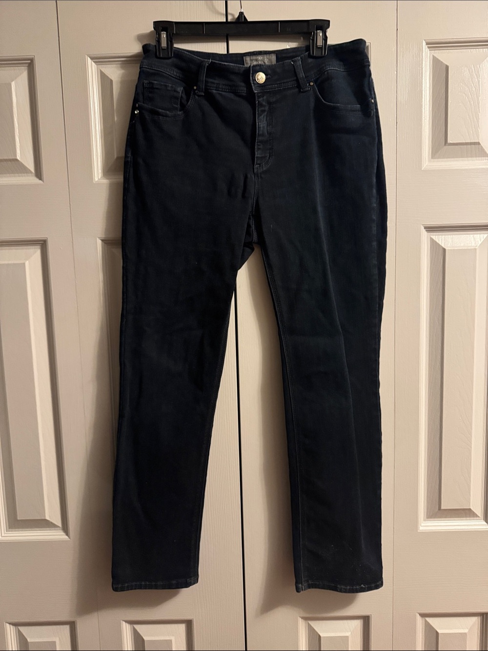 Chico's So Slimming Navy Straight-Leg Jeans